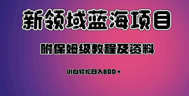 虚拟资源项目蓝海领域最新项目，轻轻松松日入800＋，附家庭保姆级实例教程及资料-中创网_分享创业资讯_网络项目资源