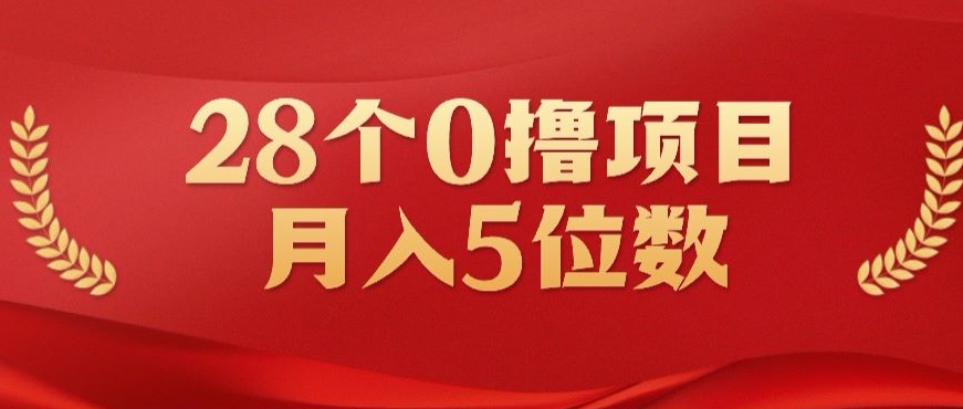 28个0撸小项目，实测一天搞了500+，小白做好了也可以轻松月入五位数-中创网_分享创业资讯_网络项目资源