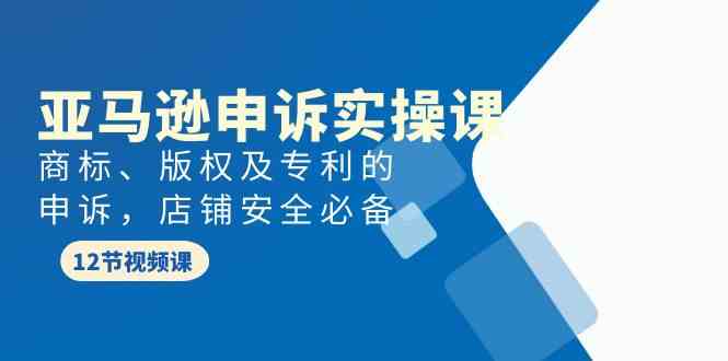 亚马逊申诉实战课，商标、版权及专利的申诉，店铺安全必备-中创网_分享创业资讯_网络项目资源