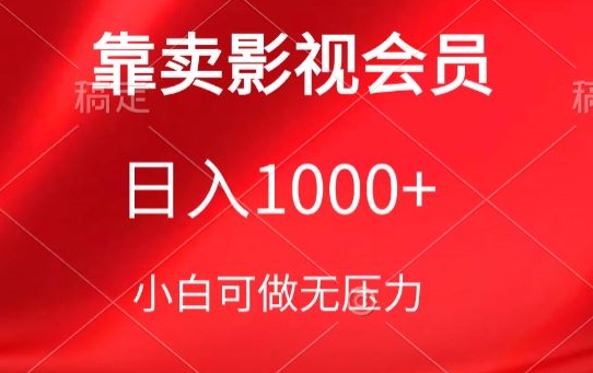 靠卖影视会员，日入1000+，落地保姆级教程，新手可学【揭秘】-中创网_分享创业资讯_网络项目资源