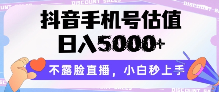 抖音手机号公司估值，日入5000 ，不露脸直播，新手秒入门【揭密】-中创网_分享创业资讯_网络项目资源