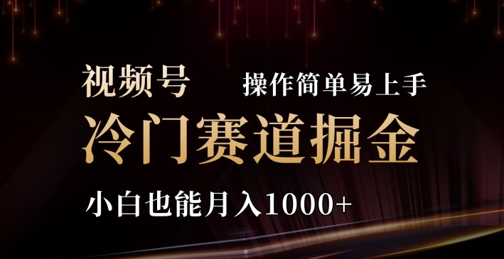 2024微信视频号三国小众跑道掘金队，使用方便快速上手，新手也可以月入1000-韬哥副业项目资源网