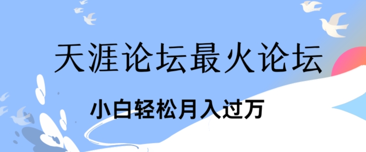 点爆公域运用最红话题讨论天涯社区、新手轻轻松松月入了w-中创网_分享中创网创业资讯_最新网络项目资源-中创网_分享创业资讯_网络项目资源