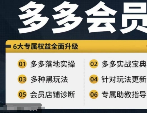 拼多多会员，拼多多平台实战演练秘笈 实战演练落地式实际操作，从初学者到高级具体内容全覆盖-中创网_分享创业资讯_网络项目资源