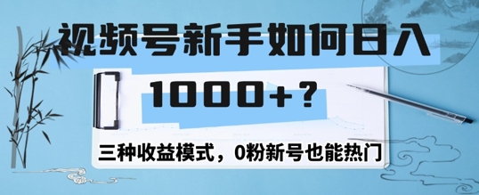 微信视频号新手怎么日入1k？三种盈利方式，0粉小号也可以受欢迎-中创网_分享创业资讯_网络项目资源