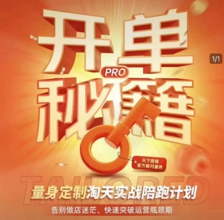 淘宝开单秘籍PRO，量身定制淘天实战陪跑计划，告别做店迷茫、快速突破运营瓶颈期-中创网_分享创业资讯_网络项目资源