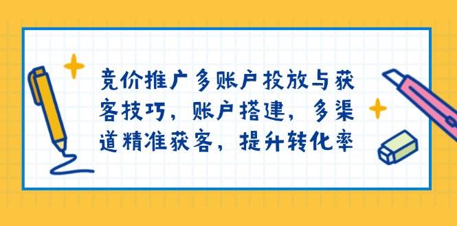 百度竞价推广多帐户推广与拓客方法，帐户构建，多种渠道营销获客，提高转化率-中创网_分享创业资讯_网络项目资源