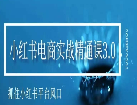 小红书电商实战精通课3.0，抓住小红书平台的风口，不错过有一个赚钱的机会-中创网_分享创业资讯_网络项目资源