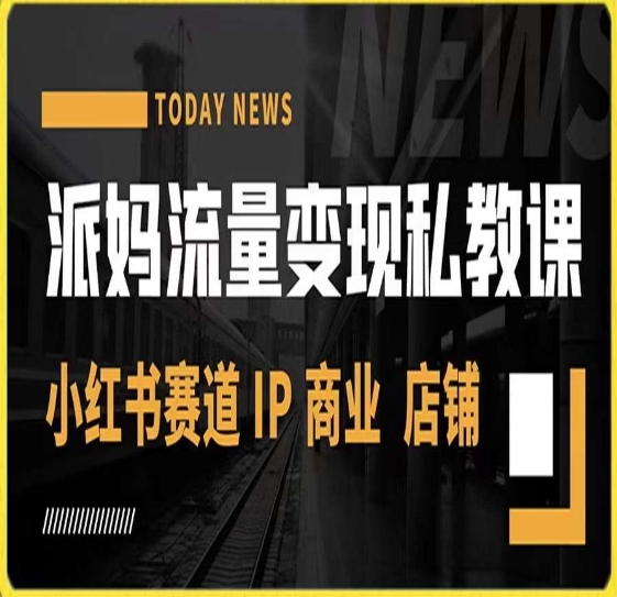 派妈流量变现私教课，小红书赛道IP  商业  店铺 -暖阳网-优质付费教程和创业项目大全-星仔副业