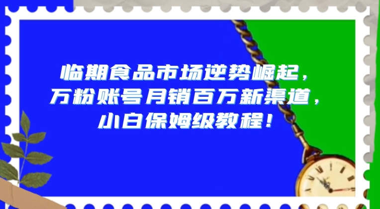 临期食品市场逆势崛起，万粉账号月销百万新渠道，小白保姆级教程【揭秘】-中创网_分享创业资讯_网络项目资源