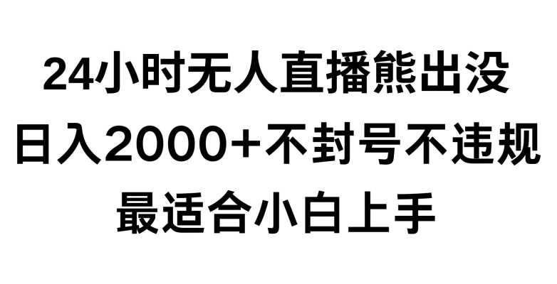 快手24小时无人直播熊出没，不封直播间，不违规，日入2000+，最适合小白上手，保姆式教学【揭秘】-中创网_分享创业资讯_网络项目资源