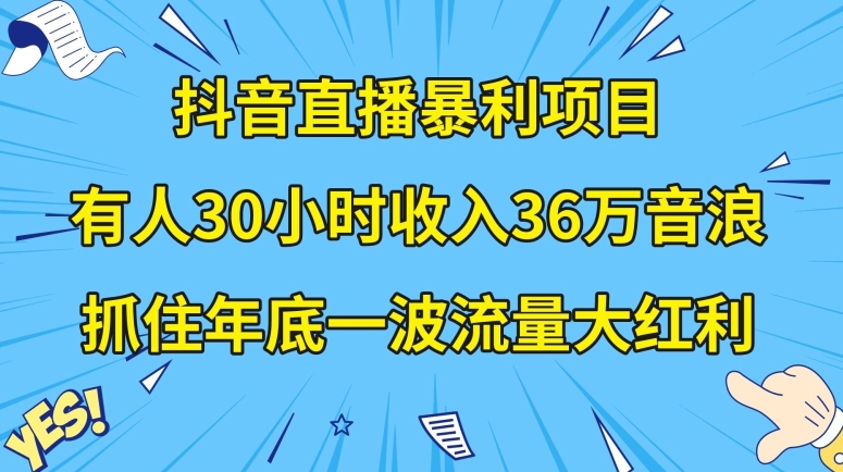 抖音直播暴利项目，有人30小时收入36万音浪，公司宣传片年会视频制作，抓住年底一波流量大红利【揭秘】-中创网_分享创业资讯_网络项目资源