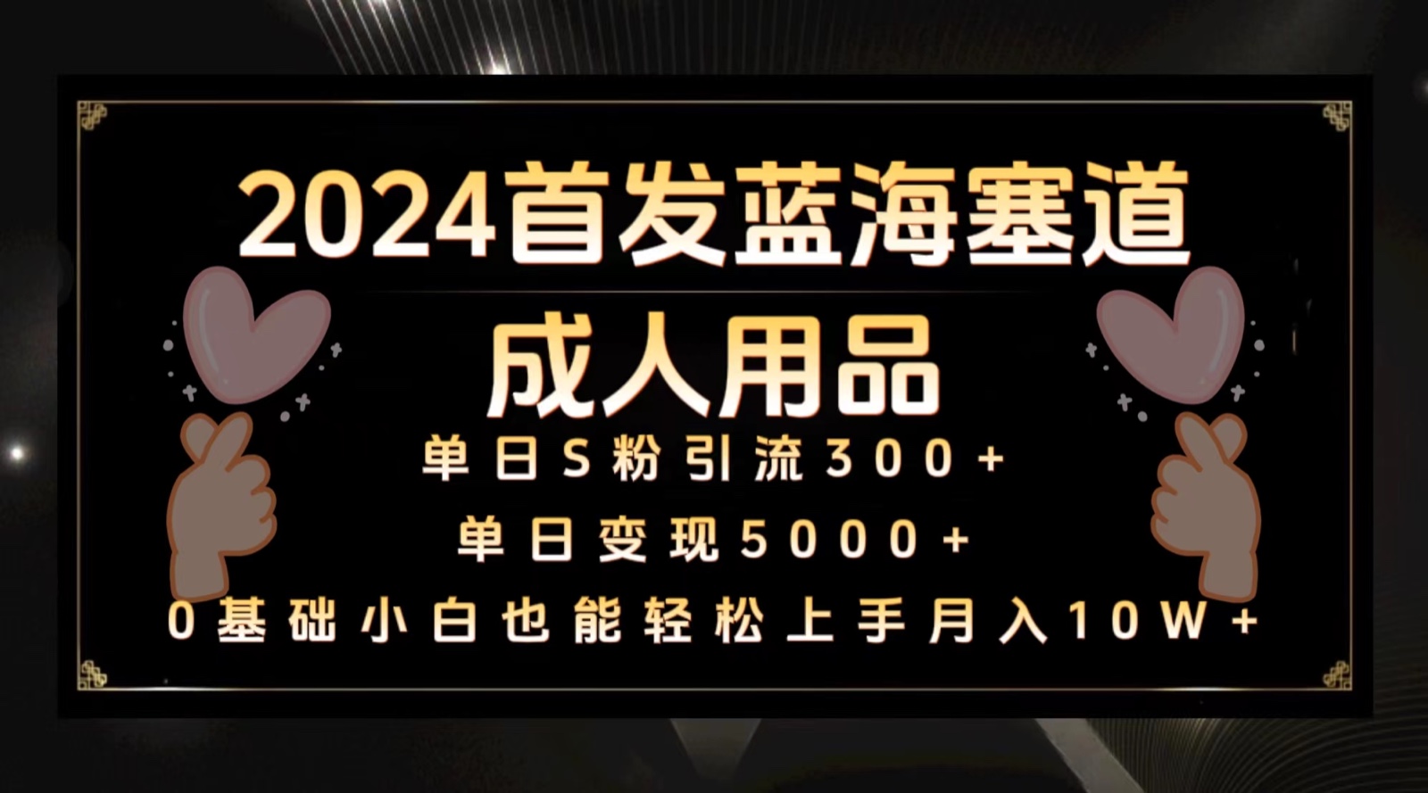 2024先发瀚海塞道两性用品，月入10W 家庭保姆实例教程-中创网_分享创业资讯_网络项目资源