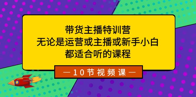 卖货主播夏令营：不论是经营或网络主播或新手入门，都很适合听得课程内容-星仔副业